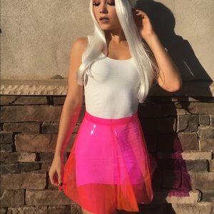 American Apparel Neon Pink Skirt